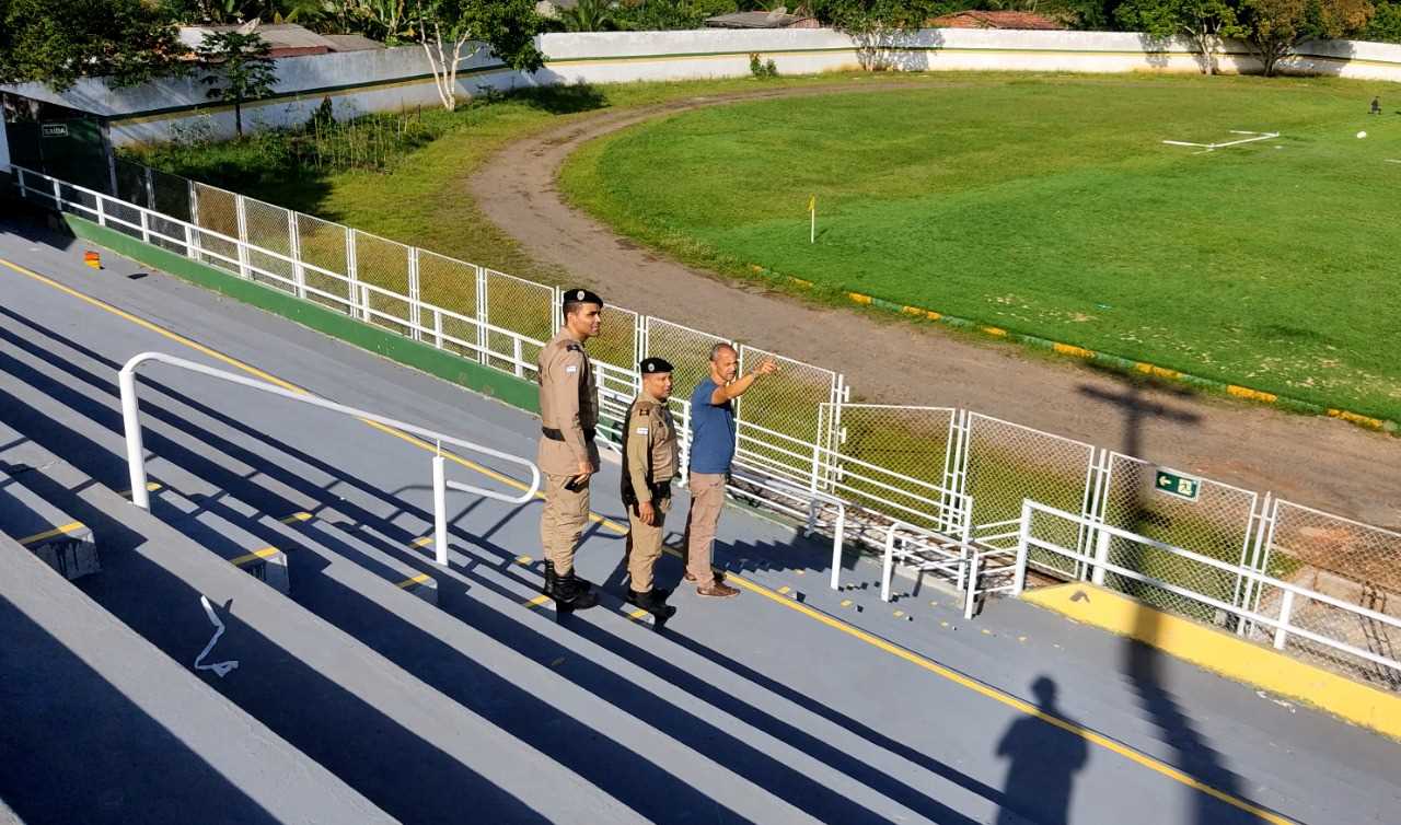 Camacã: Polícia Militar faz vistorias no Estádio Ribeirão

